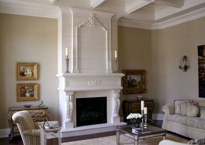 Cast stone fireplace mantel Bologna