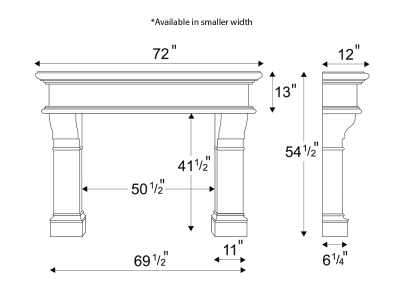 Small Siena Technical Drawing