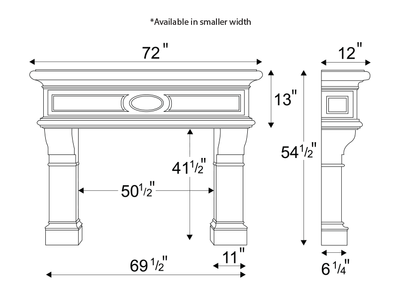 Small Verona Technical Drawing