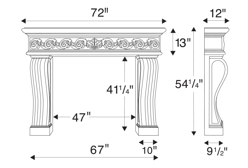 Windsor Arms Technical Drawing