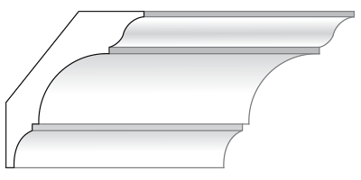 Lightweight Plaster Crown Moulding Stule 402