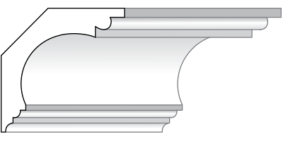 Lightweight Plaster Crown Moulding Stule 406