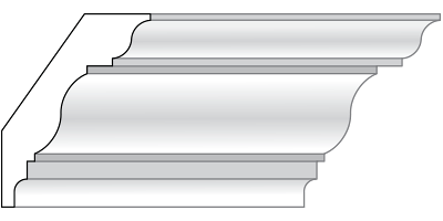 Lightweight Plaster Crown Moulding Stule 406