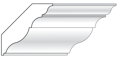 Lightweight Plaster Crown Moulding Stule 408