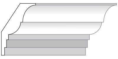 Lightweight Plaster Crown Moulding Stule 410