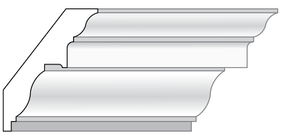 Lightweight Plaster Crown Moulding Stule 412