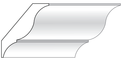 Lightweight Plaster Crown Moulding Stule 413