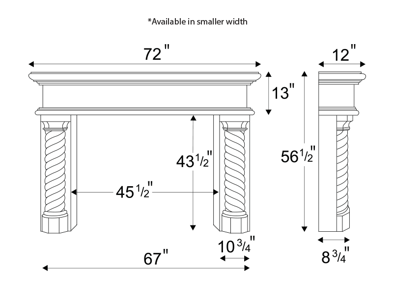 Small Granada Technical Drawing Small Granada Technical Drawing
